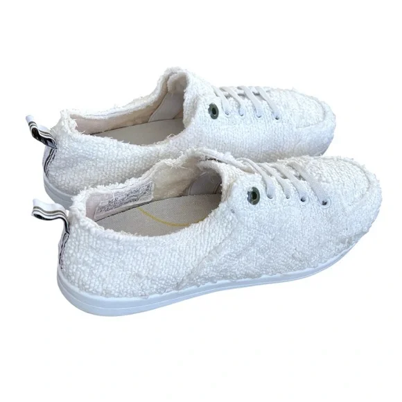 Vionic Beach Pismo White Terry Casual Supportive Sneaker Size 8 - Picture 2 of 6